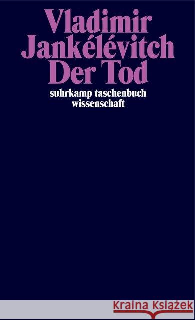 Der Tod Jankélévitch, Vladimir 9783518298404 Suhrkamp