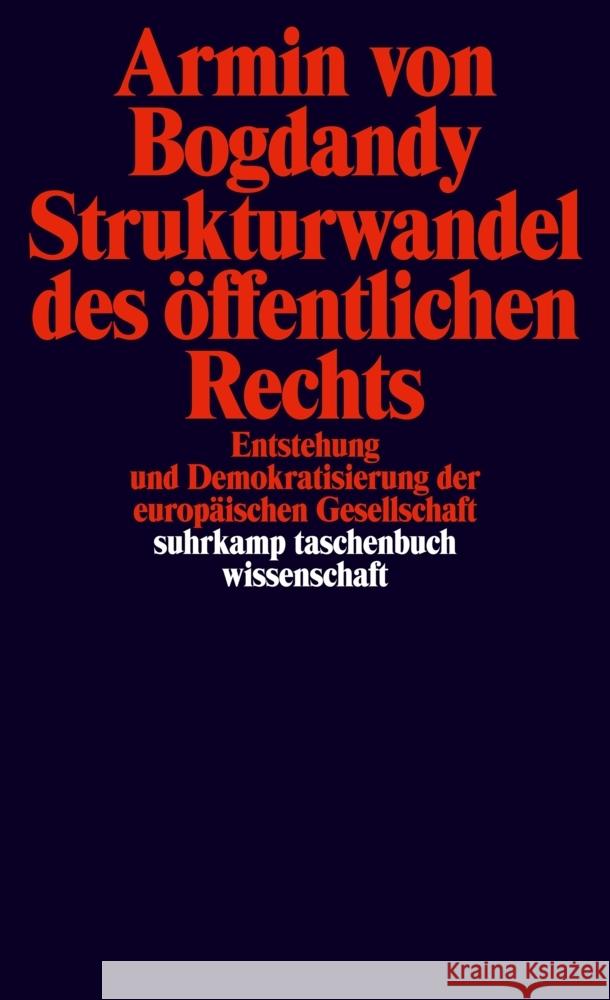 Strukturwandel des öffentlichen Rechts Bogdandy, Armin von 9783518299562 Suhrkamp