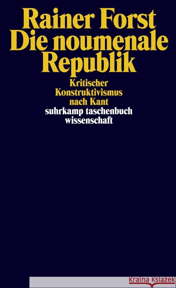 Die noumenale Republik Forst, Rainer 9783518299623