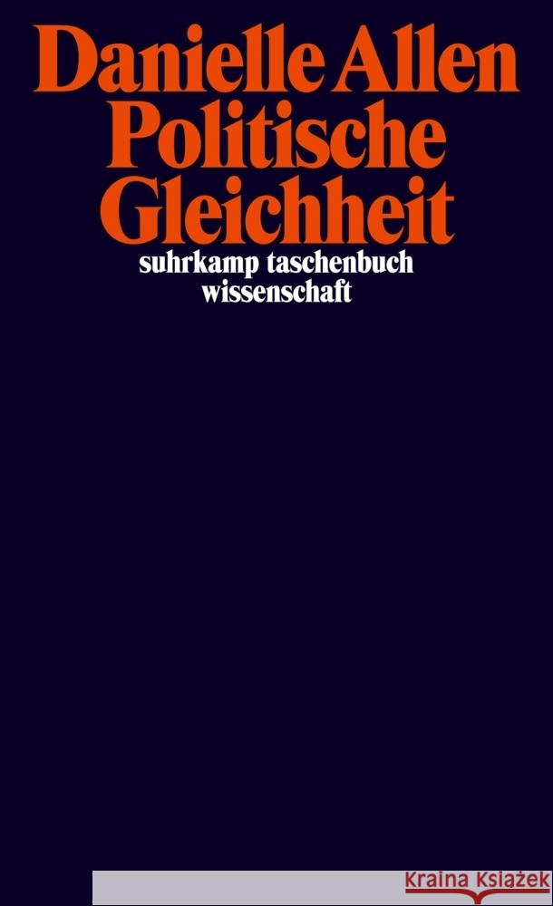 Politische Gleichheit Allen, Danielle 9783518299654 Suhrkamp