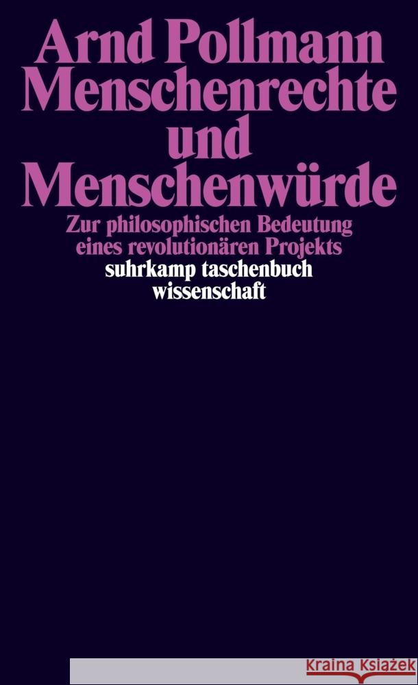 Menschenrechte und Menschenwürde Pollmann, Arnd 9783518299708 Suhrkamp