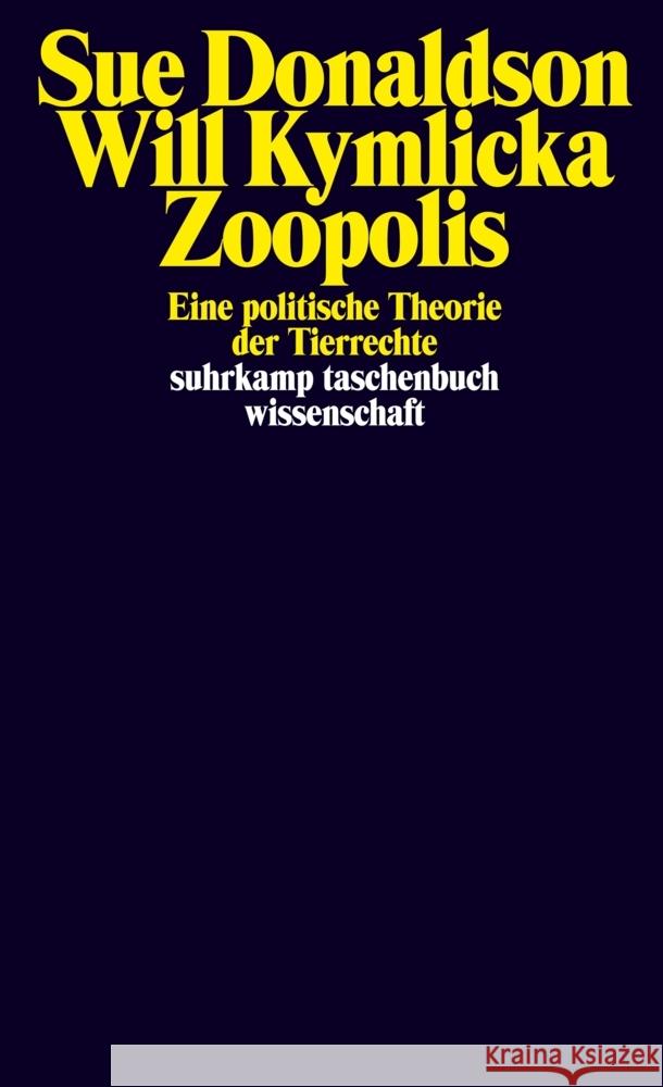 Zoopolis Donaldson, Sue, Kymlicka, Will 9783518300114