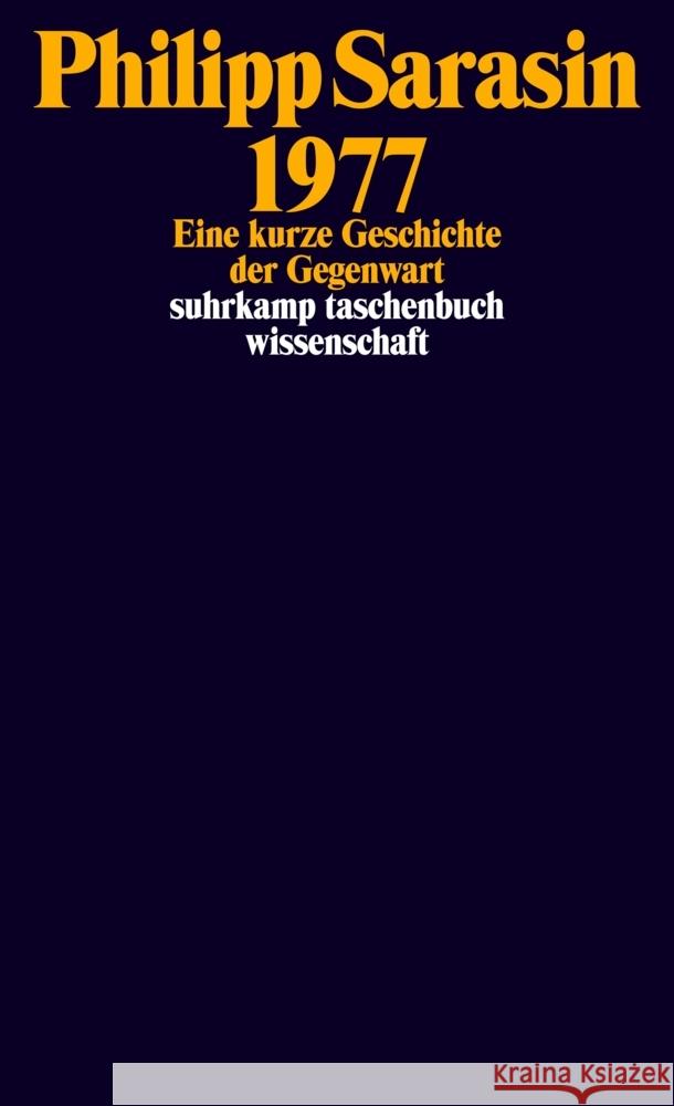 1977 Sarasin, Philipp 9783518300336 Suhrkamp