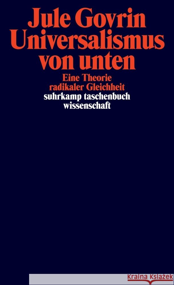 Universalismus von unten Govrin, Jule 9783518300565