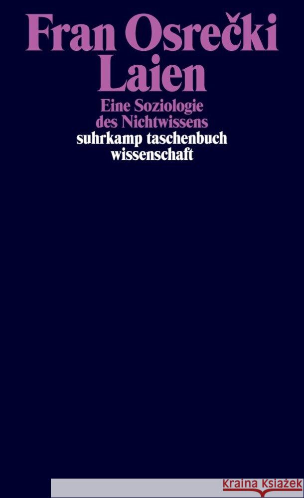 Laien Osrecki, Fran 9783518300800 Suhrkamp
