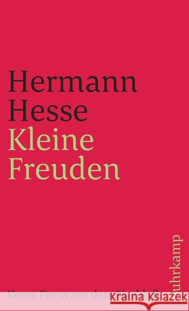 Kleine Freuden Hesse, Hermann 9783518368602 Suhrkamp