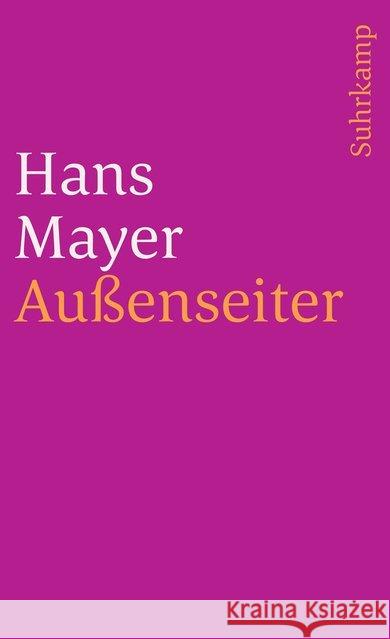 Außenseiter Mayer, Hans 9783518372364