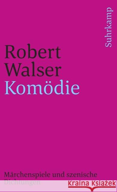 Komödie Walser, Robert 9783518376140 Suhrkamp