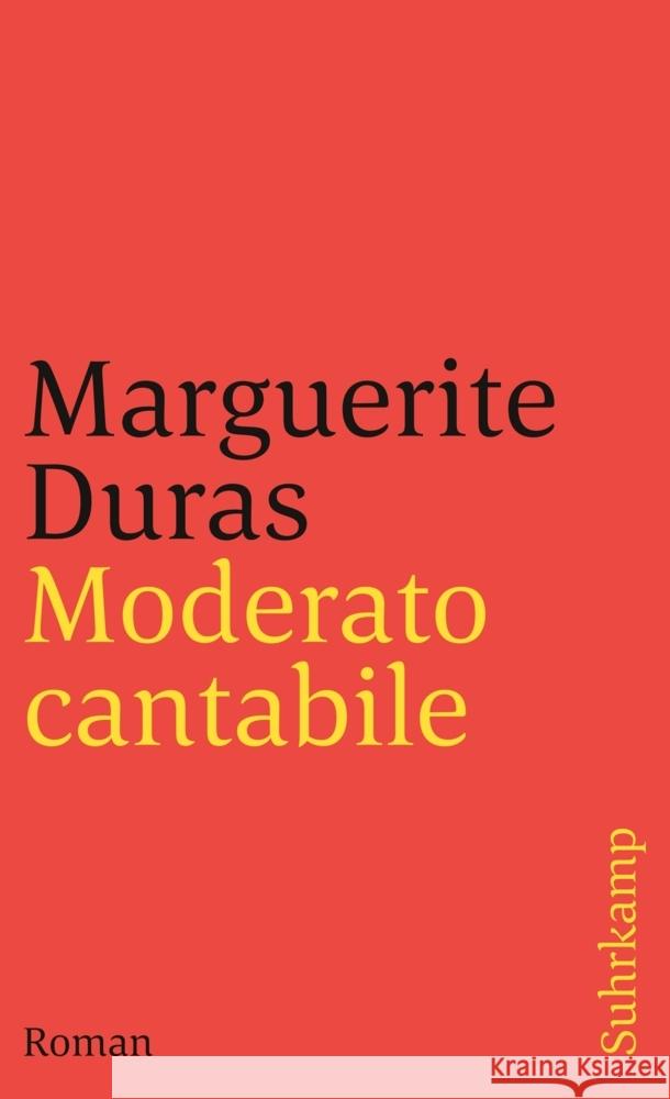 Moderato cantabile : Roman Duras, Marguerite 9783518376782