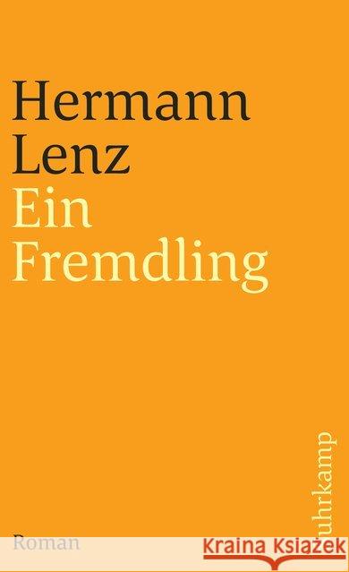 Ein Fremdling Lenz, Hermann 9783518379912 Suhrkamp