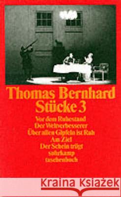 Stucke 3 Thomas Bernhard 9783518380444 Suhrkamp Verlag