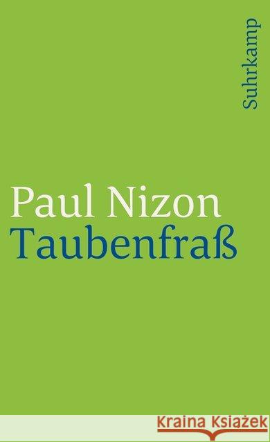 Taubenfraß Nizon, Paul 9783518395639
