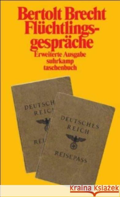 Fluchtlingsgesprache Bertolt Brecht 9783518396292 Suhrkamp Verlag