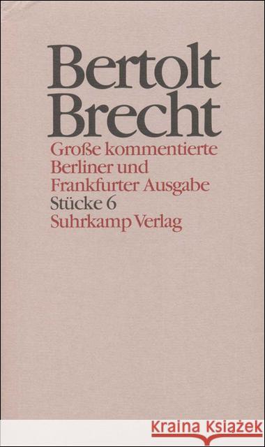 Stücke. Tl.6 Brecht, Bertolt Hecht, Werner Knopf, Jan 9783518400661