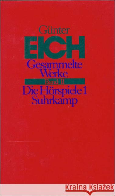 Die Hörspiele. Tl.1  9783518402108 Suhrkamp