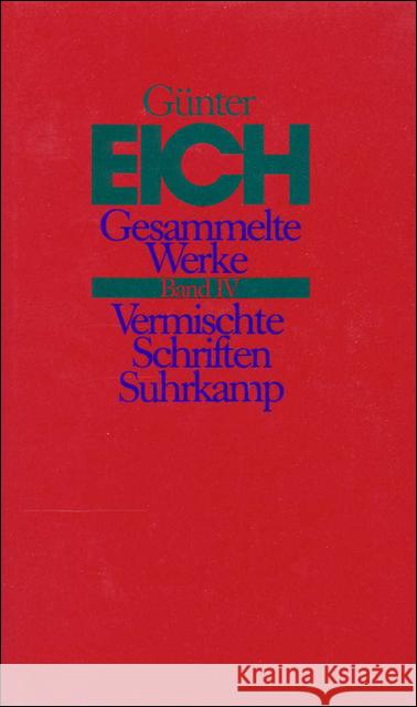 Vermischte Schriften  9783518402122 Suhrkamp