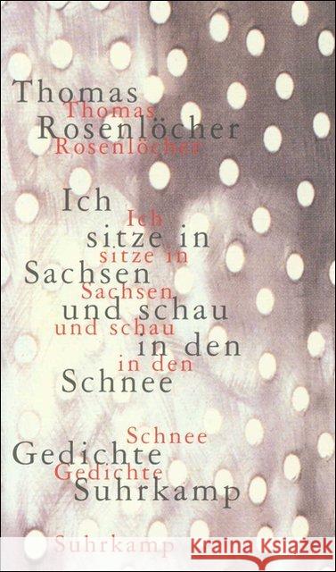 Ich sitze in Sachsen und schau in den Schnee : 77 Gedichte Rosenlöcher, Thomas 9783518409916 Suhrkamp