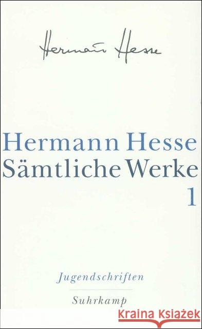 Jugendschriften Hesse, Hermann Michels, Volker  9783518411018