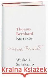 Korrektur Bernhard, Thomas Bernhard, Thomas  9783518415047 Suhrkamp