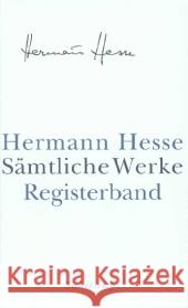 Registerband Hesse, Hermann 9783518415818 Suhrkamp