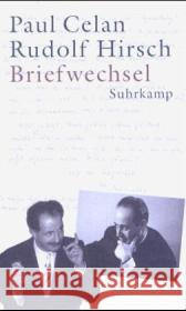 Briefwechsel Celan, Paul; Hirsch, Rudolf 9783518416440 Suhrkamp