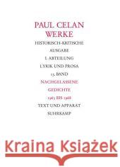 Nachgelassene Gedichte 1963-1968  9783518420928 Suhrkamp