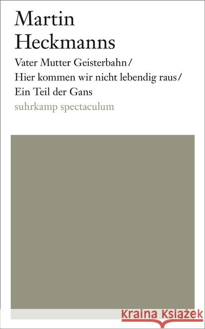 Vater Mutter Geisterbahn. Hier kommen wir nicht lebendig raus. Ein Teil der Gans Heckmanns, Martin 9783518423790 Suhrkamp