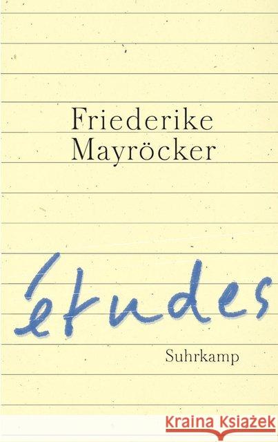 études Mayröcker, Friederike 9783518423998