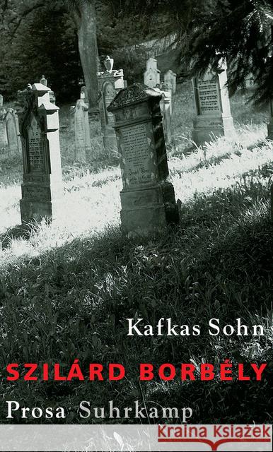 Kafkas Sohn : Prosa Borbély, Szilárd 9783518425909 Suhrkamp