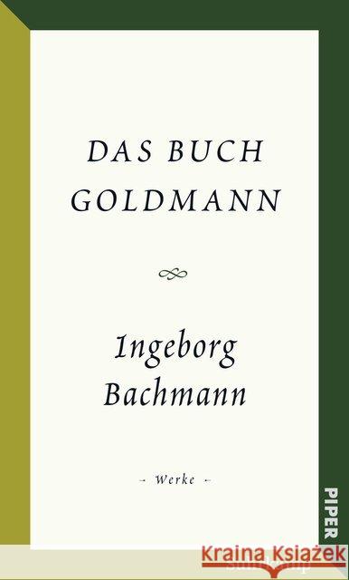 Das Buch Goldmann : Werke Bachmann, Ingeborg 9783518426012 Suhrkamp