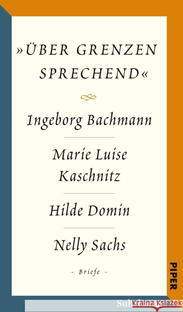 Salzburger Bachmann Edition Bachmann, Ingeborg, Domin, Hilde, Kaschnitz, Marie Luise 9783518426098 Suhrkamp