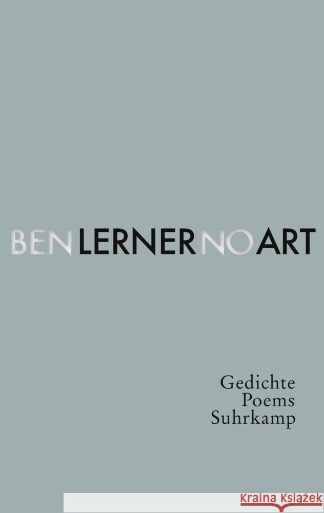 No Art Lerner, Ben 9783518429914 Suhrkamp Verlag