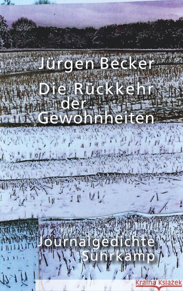 Die Rückkehr der Gewohnheiten Becker, Jürgen 9783518430453 Suhrkamp