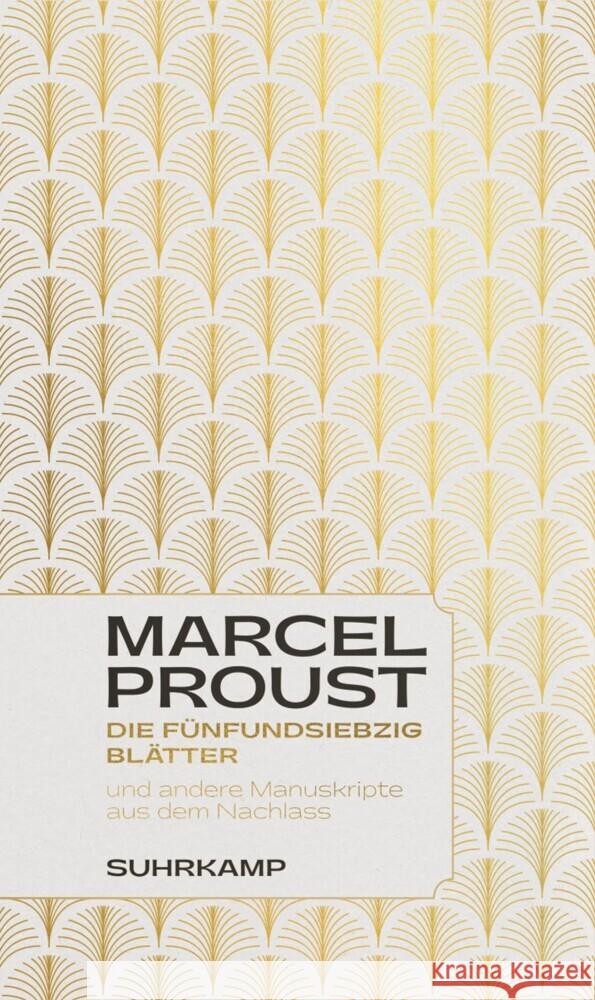 Die fünfundsiebzig Blätter Proust, Marcel 9783518430897 Suhrkamp
