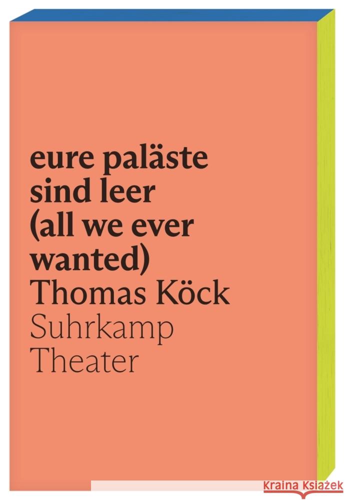 eure paläste sind leer (all we ever wanted) Köck, Thomas 9783518430965 Suhrkamp