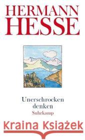 Unerschrocken denken : Gedanken aus seinen Werken und Briefen. Politik, Ratio, Wissen und Bewußtsein Hesse, Hermann Michels, Volker  9783518459744 Suhrkamp