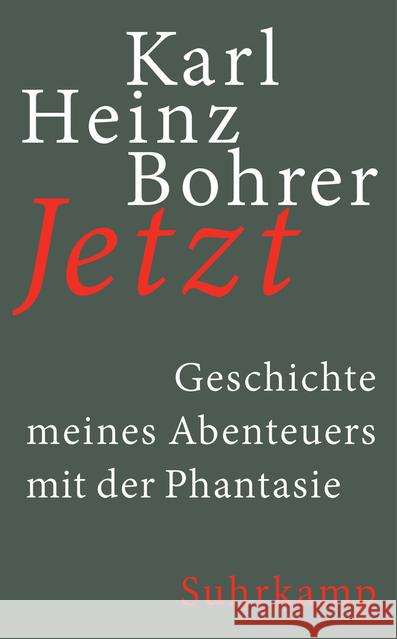 Jetzt : Geschichte meines Abenteuers mit der Phantasie Bohrer, Karl Heinz 9783518468777 Suhrkamp