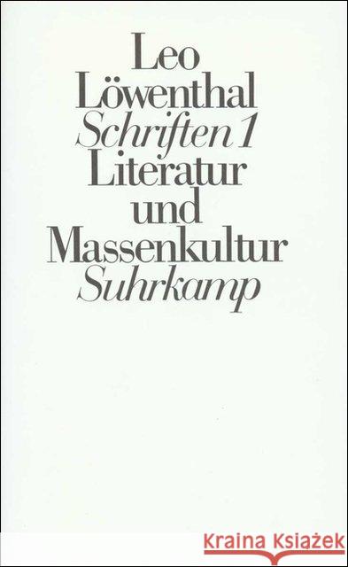 Literatur und Massenkultur  9783518565001 Suhrkamp