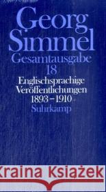 Englischsprachige Veröffentlichungen 1893-1910  9783518579688 Suhrkamp