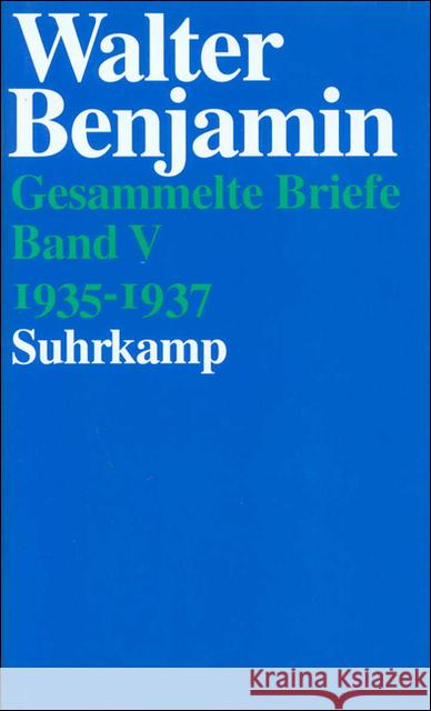 1935-1937 Benjamin, Walter   9783518582763 Suhrkamp