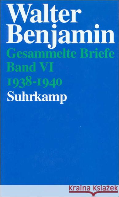 1938-1940 Benjamin, Walter   9783518582923 Suhrkamp