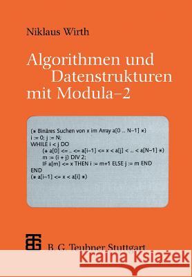 Algorithmen Und Datenstrukturen Mit Modula -- 2 Wirth, Niklaus 9783519122609