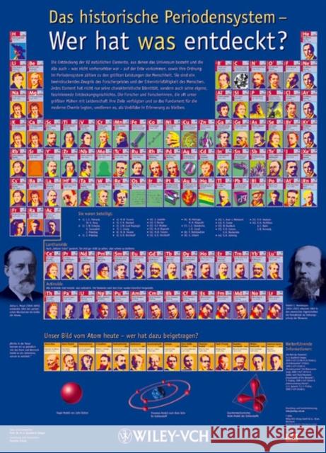 Wer hat sie entdeckt?, Poster : Das historische Periodensystem Quadbeck-Seeger, Hans-Jürgen   9783527316793