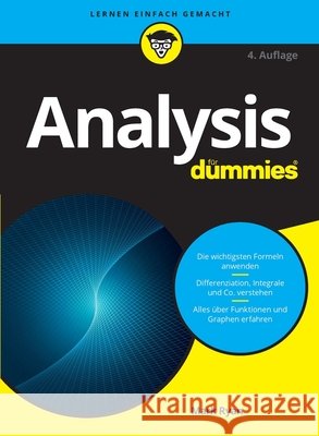 Analysis f&uuml;r Dummies Mark Ryan 9783527718559 