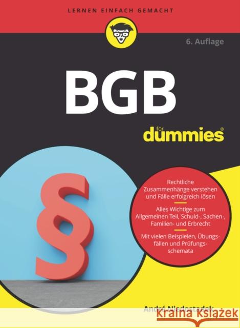 BGB fur Dummies Andre Niedostadek 9783527718870