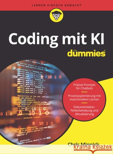 Coding mit KI fur Dummies Chris Minnick 9783527722105