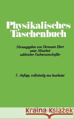 Physikalisches Taschenbuch Hermann Ebert 9783528082079 Springer Fachmedien Wiesbaden