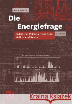 Die Energiefrage: Bedarf Und Potentiale, Nutzung, Risiken Und Kosten Röß, Dieter 9783528131067