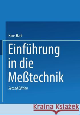 Einführung in Die Meßtechnik Hans, Hart 9783528140892 Vieweg+teubner Verlag