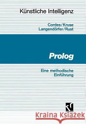 PROLOG: Eine Methodische Einführung Cordes, Paul 9783528145842